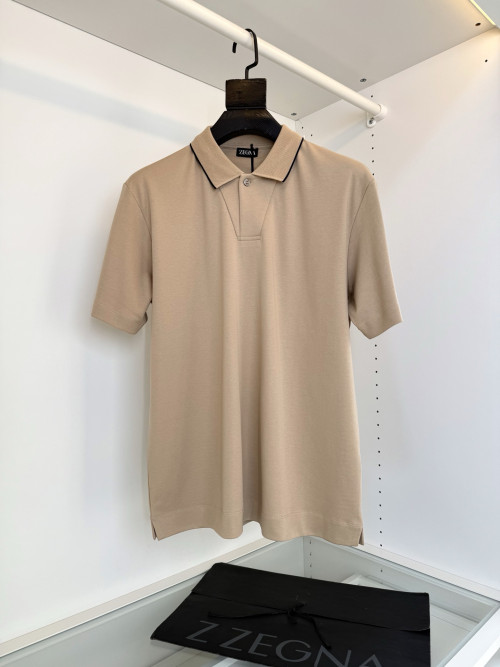 제냐 원번트 클래식 라펠반팔 티셔츠