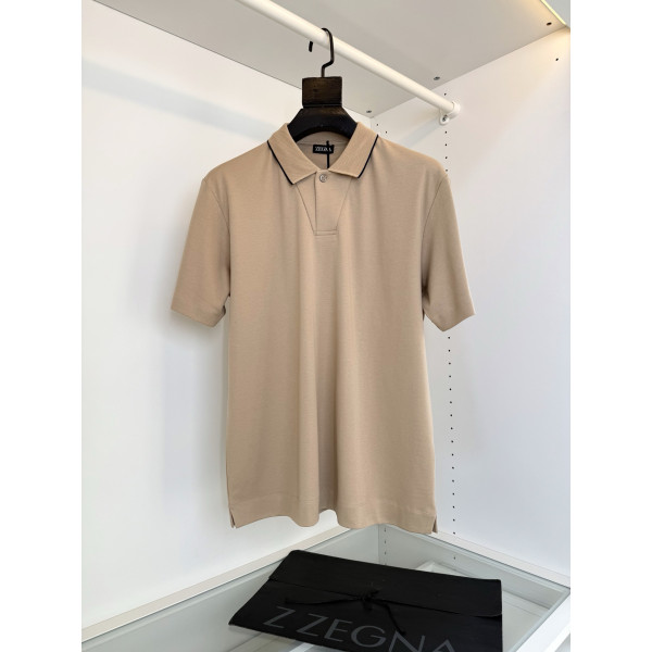 제냐 원번트 클래식 라펠반팔 티셔츠