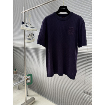 LV 다미에 자카드 크루넥 반팔셔츠