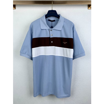 LV 로고 프린트 반팔 폴로셔츠