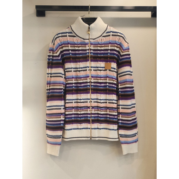 LV 스트라이프 컬러 블록 가디건