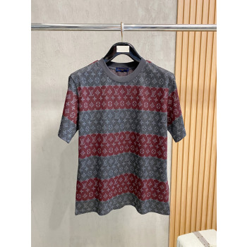 LV 자카드 니트 반팔 티셔츠