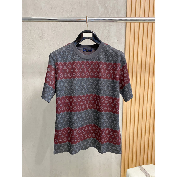 LV 자카드 니트 반팔 티셔츠