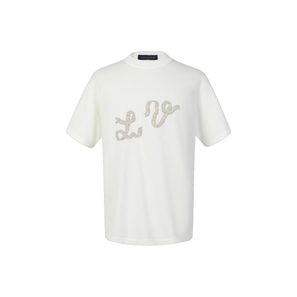 LV 코튼 반팔 크루넥 셔츠