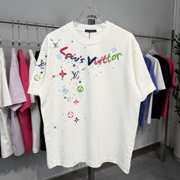 LV 프린팅 라운드넥 반팔 셔츠