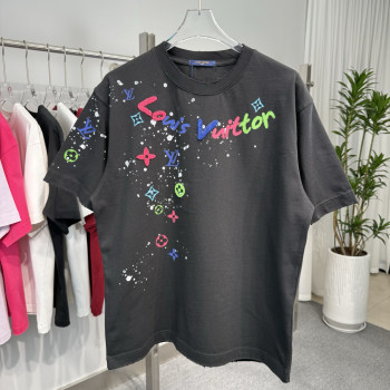 LV 프린팅 라운드넥 반팔 셔츠