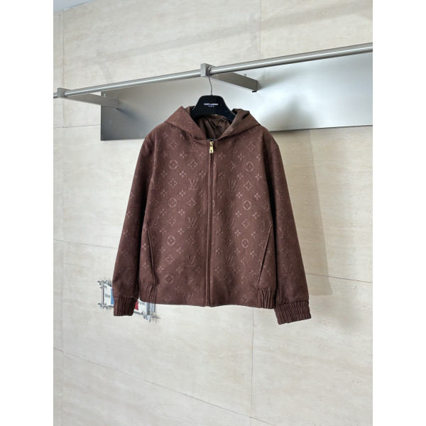 LV 모노그램 후드지퍼 자켓