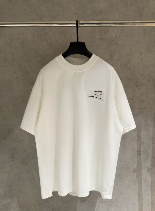 발렌시아가 자수로고 티셔츠