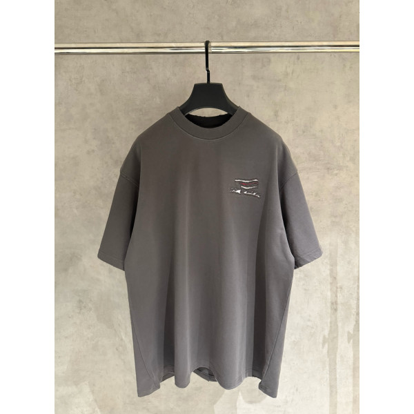 발렌시아가 자수로고 티셔츠