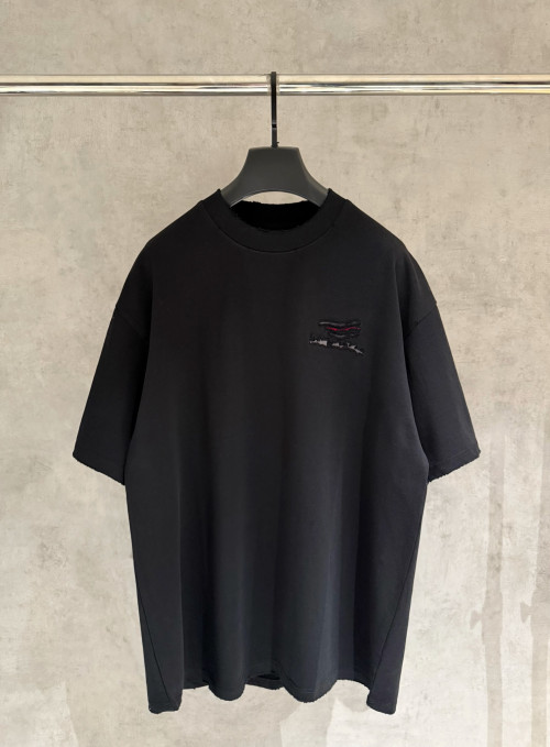 발렌시아가 자수로고 티셔츠