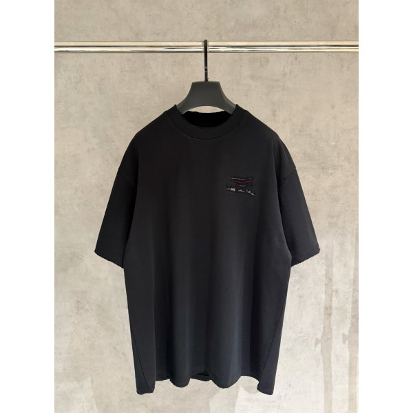 발렌시아가 자수로고 티셔츠