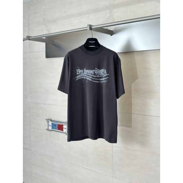 발렌시아가 프린트 반팔 티셔츠