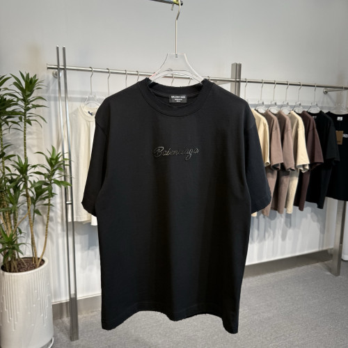 발렌시아가 핸드메이드 라운드넥 반팔 티셔츠