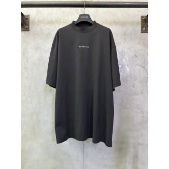 발렌시아가 레터 로고 반사 프린트 반팔 티셔츠