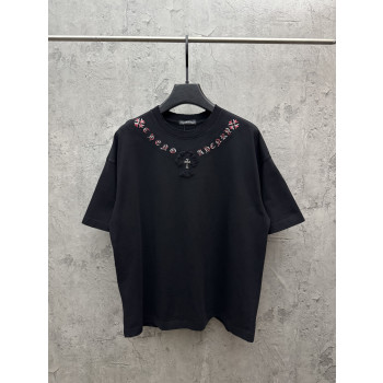 크롬하츠 워시 패치 자수반팔 티셔츠