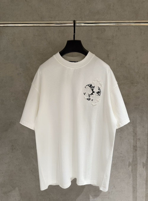 크롬하츠 자수 반팔 티셔츠