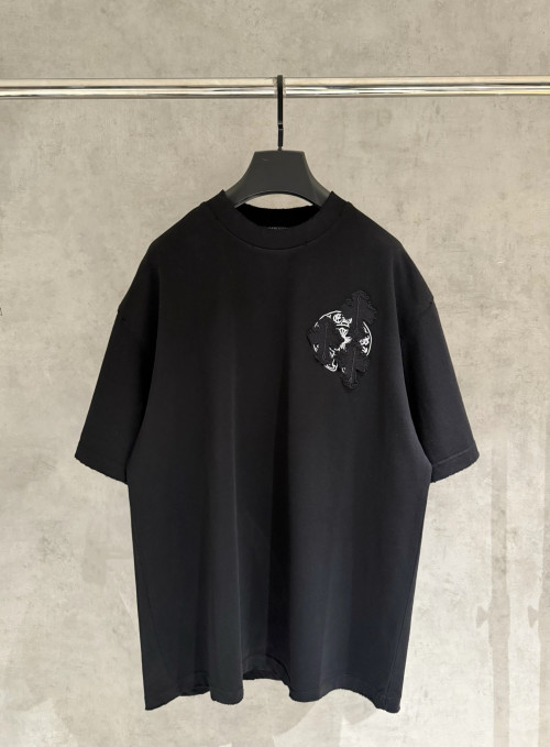 크롬하츠 자수 반팔 티셔츠