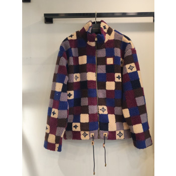 LV 자카드 스웨이드 폴라 플린스 재킷
