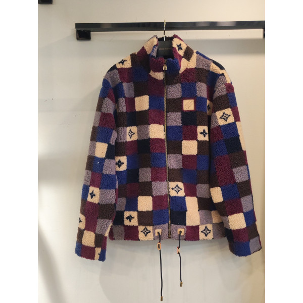 LV 자카드 스웨이드 폴라 플린스 재킷