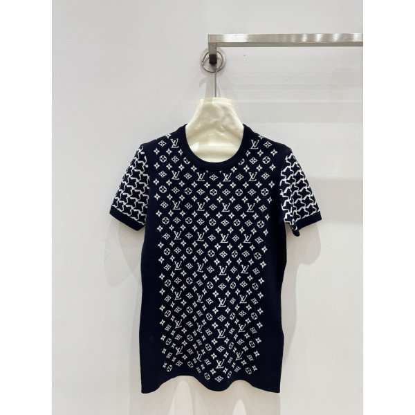LV 클래식 모노그램 니트 반팔