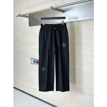 LV 자수 스트레이트 캐주얼 팬츠