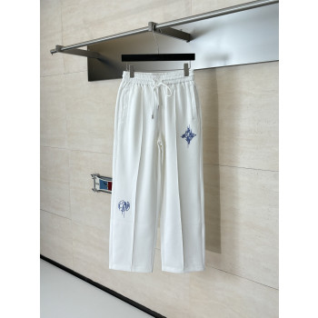 LV 자수 스트레이트 캐주얼 팬츠