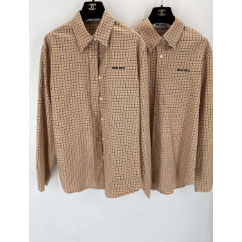 미우미우 옐로우 체크 셔츠