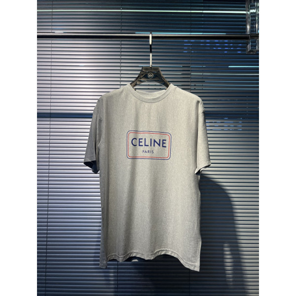 셀린느 프레임 프린트 라운드넥 반팔 티셔츠