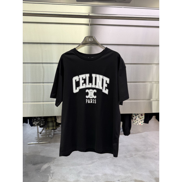 셀린느 로고 프린트 반팔 티셔츠