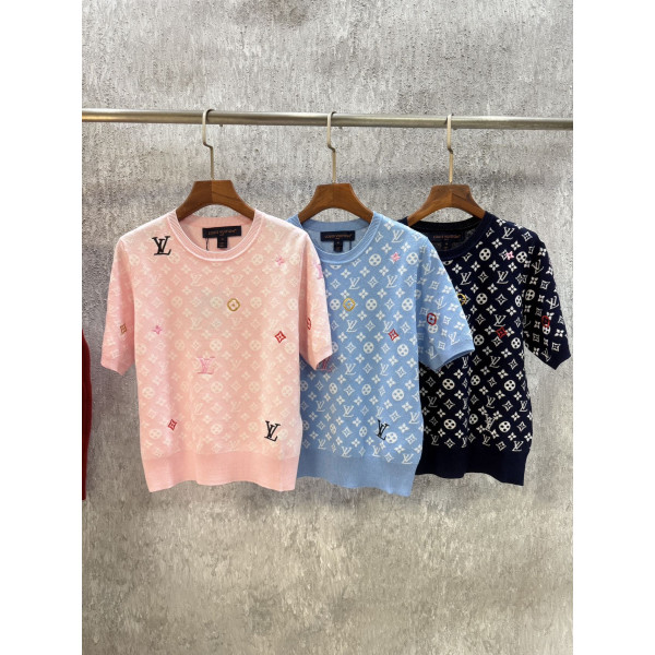 LV 니트 반팔 티셔츠