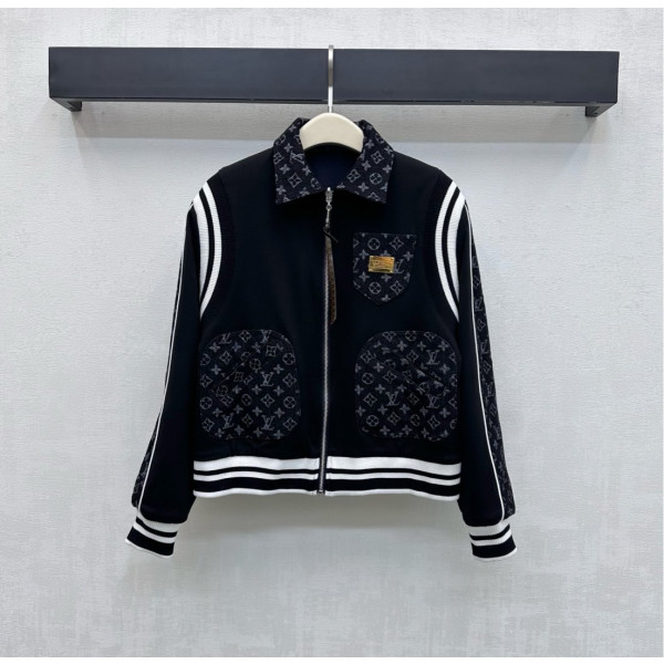 LV 스플라이스 자카드 데님 재킷