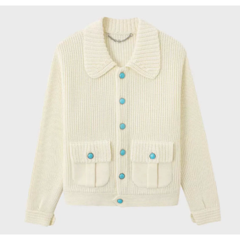 LV 칼라 포켓 가디건