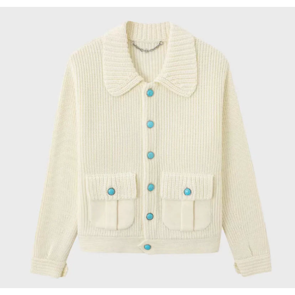 LV 칼라 포켓 가디건