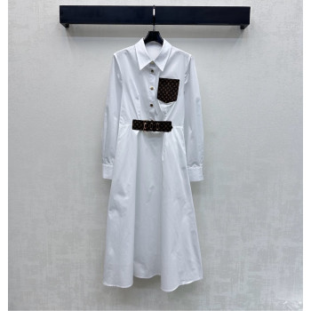 LV 커그터마이징 가죽라벨셔츠 스크트