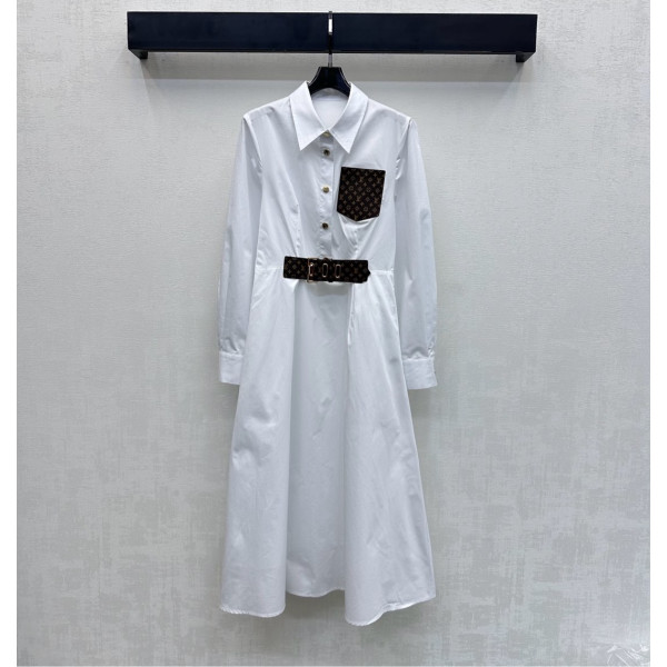 LV 커그터마이징 가죽라벨셔츠 스크트