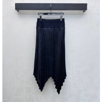 LV 프린트 드로스트링 스커트