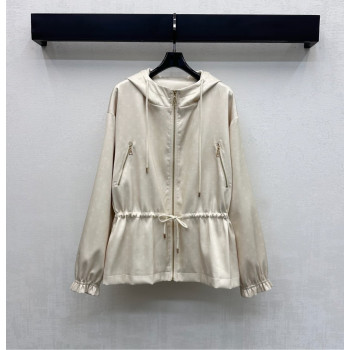 LV 프린트 후드 드로스트링 재킷