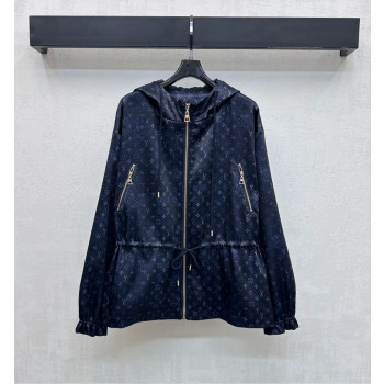 LV 프린트 후드 드로스트링 재킷