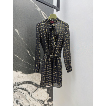 구찌 자카드 보타이 드레스