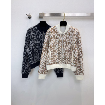 에르메스 프린트 니트 가디건