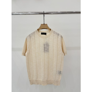 LP 라펠 니트 반팔 티셔츠