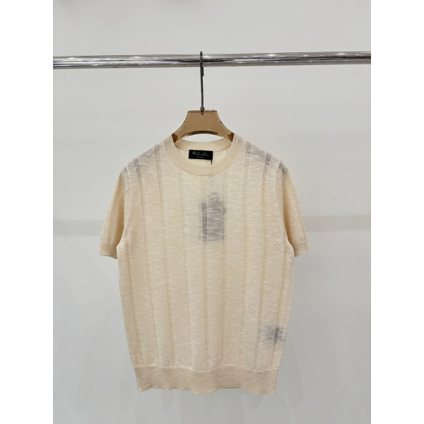 LP 라펠 니트 반팔 티셔츠