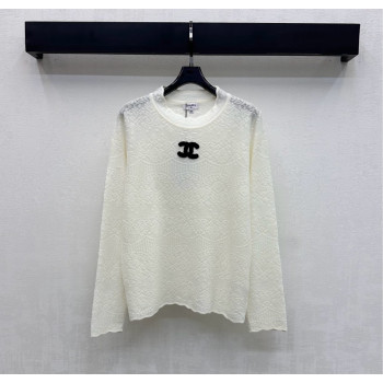 샤넬 라운드넥 로고 니트