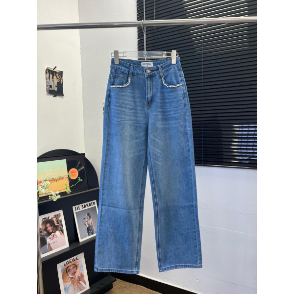 샤넬 비즈 데님팬츠