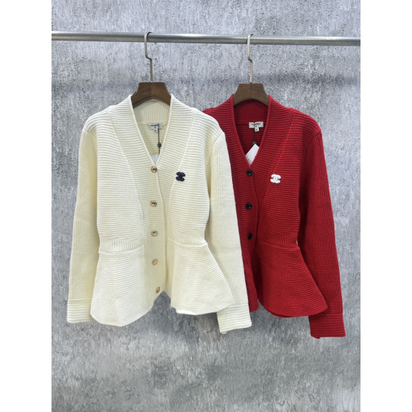 샤넬 자수로고  롱 가디건