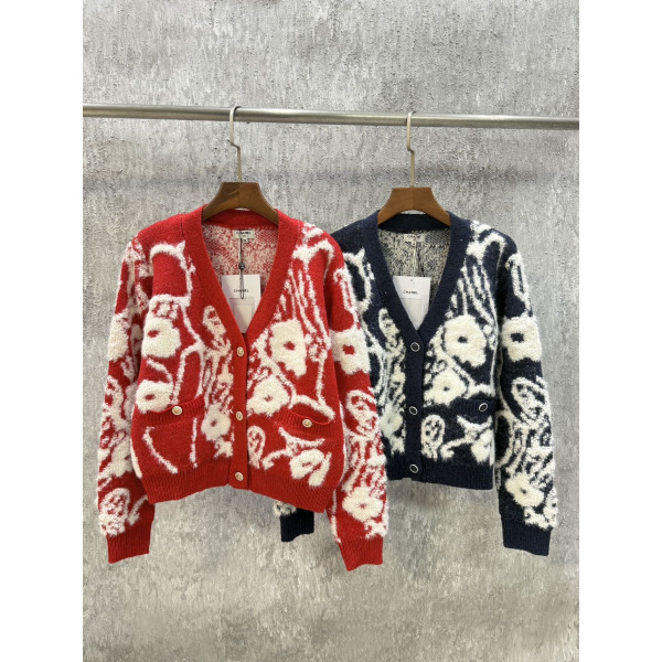 샤넬 자수무늬 가디건