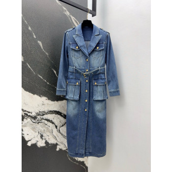 발렌티노 롱 데님 원피스