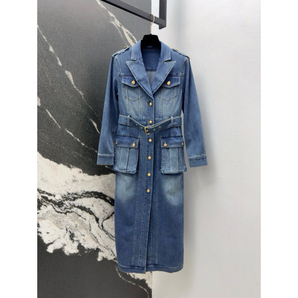 발렌티노 롱 데님 원피스