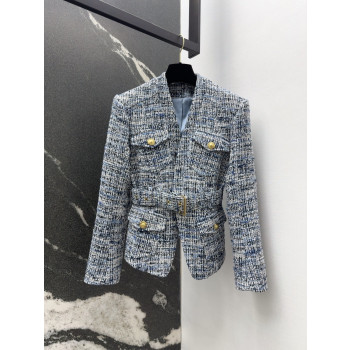 발렌티노 우븐 웨이스트 재킷