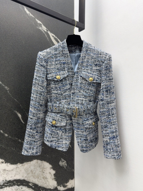 발렌티노 우븐 웨이스트 재킷